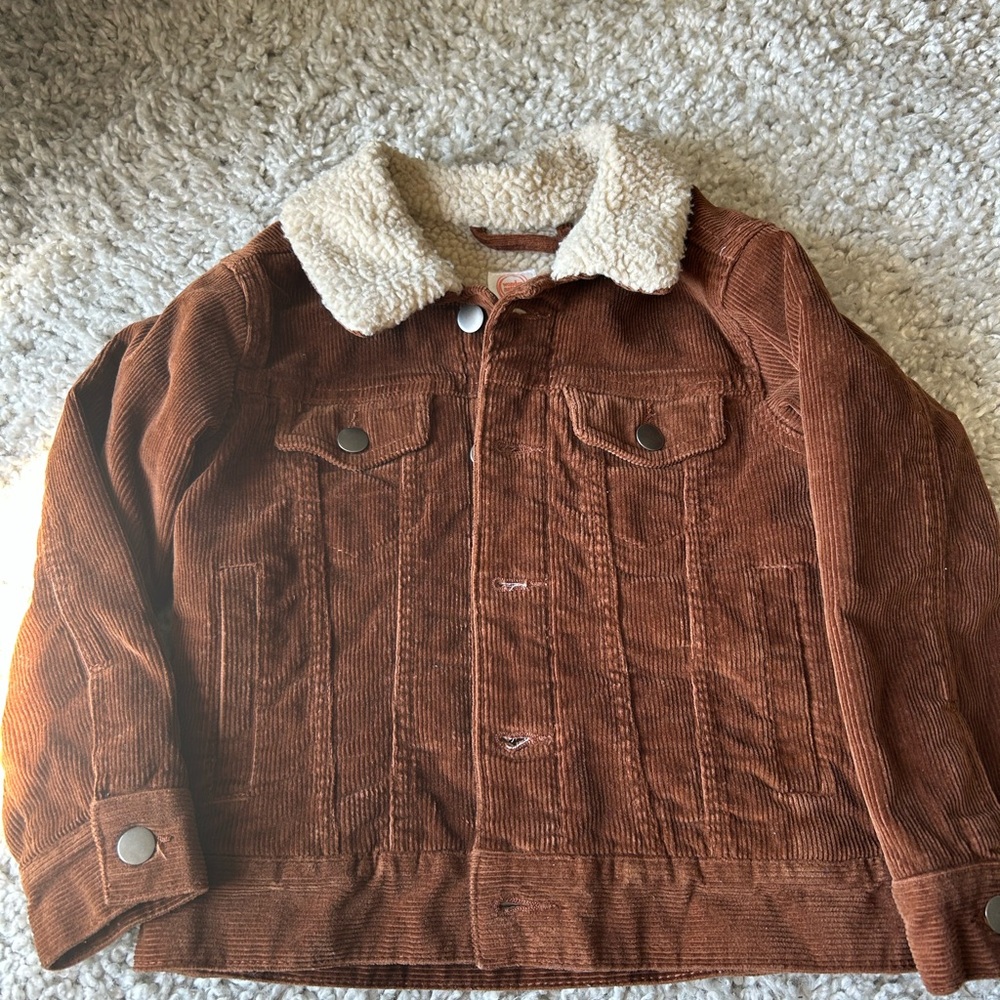 Wonder Nation Brown Corduroy Jacket with Cream Lining